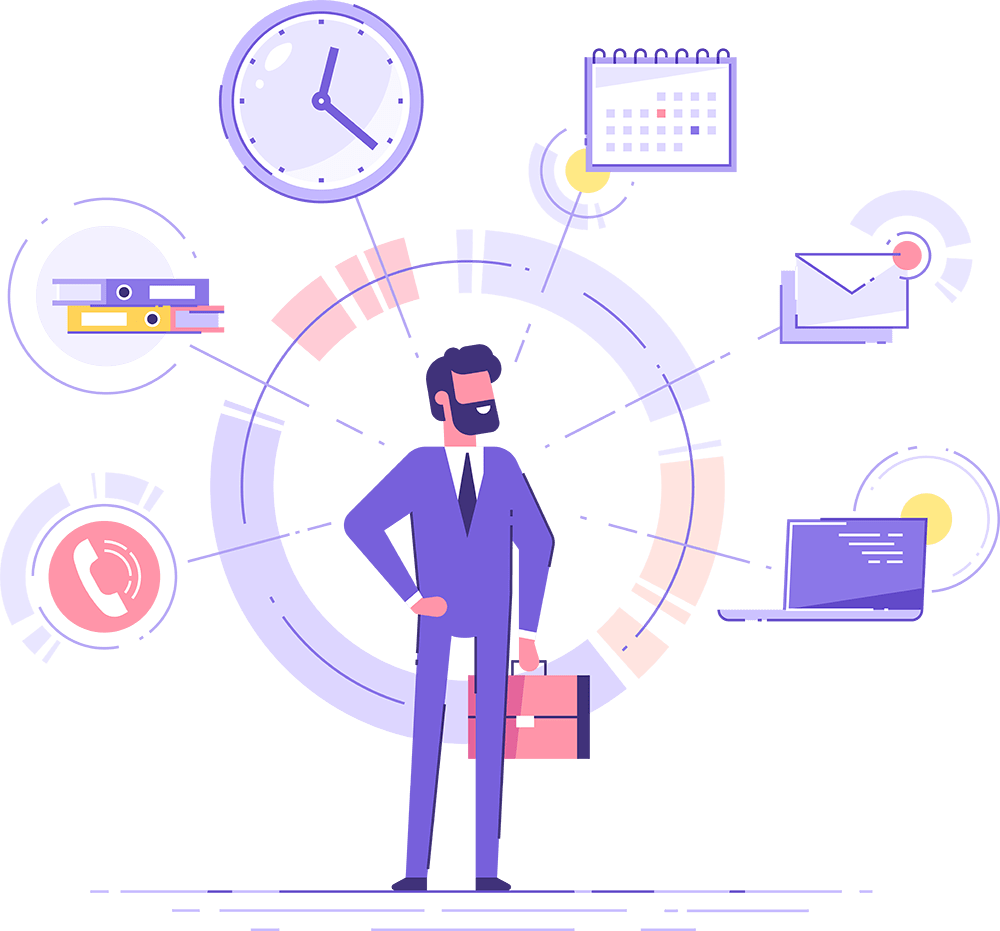 Professional workspace illustration graphic 2