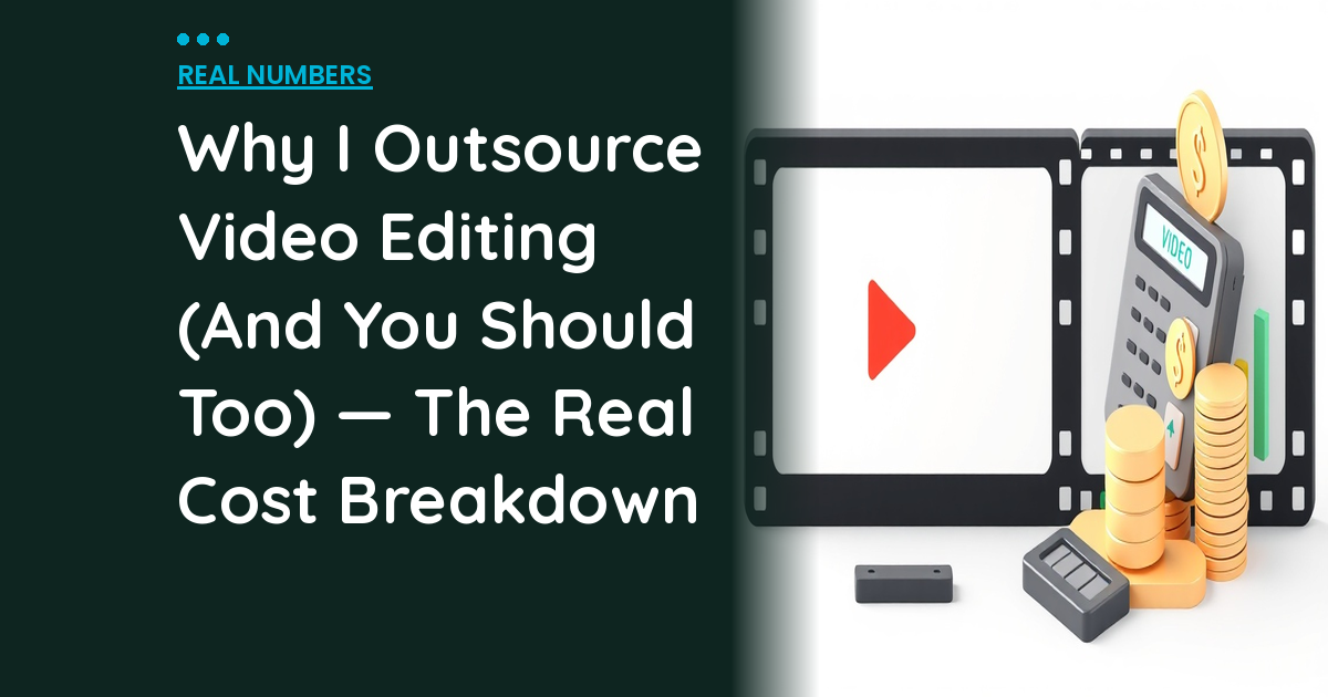 Why I Outsource Video Editing (And You Should Too) — The Real Cost Breakdown