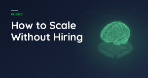 Cover graphic for a guide on scaling a marketing agency without hiring.